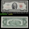 1963 $2 Red Seal United States Note Fr-1513 Grades Choice AU