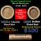 Mixed small cents 1c orig shotgun roll, 1919-s Wheat Cent, 1896 Indian Cent other end, Brinks Wrappe