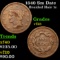 1840 Sm Date Braided Hair Large Cent 1c Grades vf+