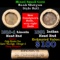 Mixed small cents 1c orig shotgun roll, 1918-d Wheat Cent, 1891 Indian Cent other end, Brinks Wrappe