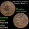 1829 Classic Head half cent Counter Stamped 1/2c Grades VF Details