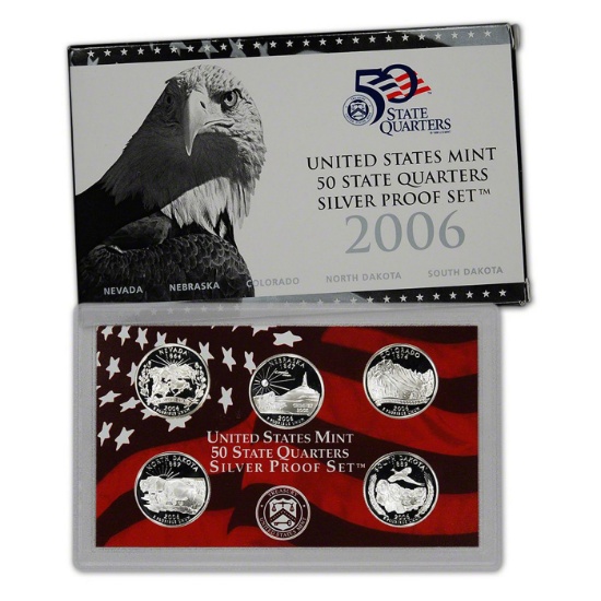2006 United States Quarters Silver Proof Set - 5 pc set Low mintage.