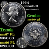 1964 Canada Dollar $1 Grades GEM++ PL