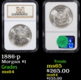 NGC 1886-p Morgan Dollar $1 Graded ms64 By NGC