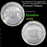 The Regional Transportation District Colorado RTD token Grades Choice AU/BU Slider