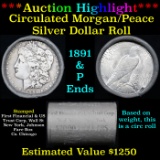 ***Auction Highlight***  First Financial Shotgun 1891 & 'P' Ends Mixed Morgan/Peace Silver dollar ro