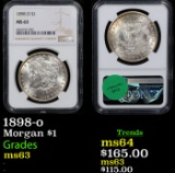 NGC 1898-o Morgan Dollar $1 Graded ms63 By NGC