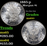 1885-p Morgan Dollar $1 Grades Choice+ Unc