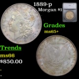 1889-p Morgan Dollar $1 Graded ms65+ By SEGS