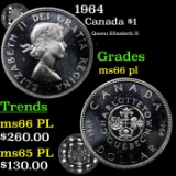 1964 Canada Dollar $1 Grades GEM+ UNC PL