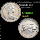 1967 Canada 25 Cents 25c KM-68 Grades Select Unc