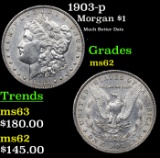 1903-p Morgan Dollar $1 Grades Select Unc