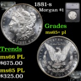 1881-s Morgan Dollar $1 Graded ms65+ pl By SEGS