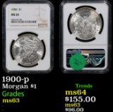 NGC 1900-p Morgan Dollar $1 Graded ms63 By NGC