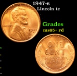 1947-s Lincoln Cent 1c Grades Gem+ Unc RD