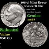1978-d Roosevelt Dime Mint Error 10c Grades GEM Unc