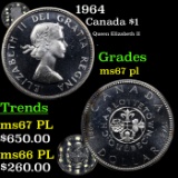 1964 Canada Dollar $1 Grades GEM++ PL