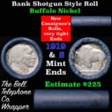Buffalo Nickel Shotgun Roll in Old Bank Style 'Bell Telephone'  Wrapper 1919 & s Mint Ends