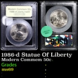 1986-d Statue Of Liberty Modern Commem Half Dollar 50c Graded ms69 BY USCG