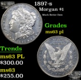 1897-s Morgan Dollar $1 Grades Select Unc PL