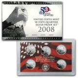 2008 United States Quarters Silver Proof Set - 5 pc set Low mintage.