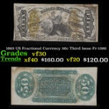 1863 US Fractional Currency 50c Third Issue Fr-1360 Grades vf++