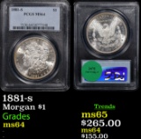 PCGS 1881-s Morgan Dollar $1 Graded ms64 By PCGS