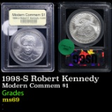 Proof 1998-S Robert Kennedy Modern Commem Dollar $1 Graded GEM++ Proof Deep Cameo BY USCG