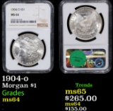 NGC 1904-o Morgan Dollar $1 Graded ms64 By NGC