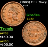 (1863) Our Navy Civil War Token 1c Grades Select AU