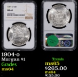 NGC 1904-o Morgan Dollar $1 Graded ms64 By NGC