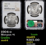 NGC 1904-o Morgan Dollar $1 Graded ms64 By NGC