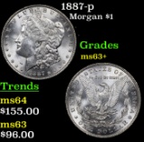 1887-p Morgan Dollar $1 Grades Select+ Unc