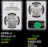 NGC 1898-o Morgan Dollar $1 Graded ms64 By NGC