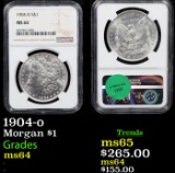 NGC 1904-o Morgan Dollar $1 Graded ms64 By NGC