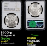 NGC 1900-p Morgan Dollar $1 Graded ms65 By NGC