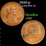 1926-p Lincoln Cent 1c Grades vf++