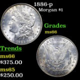 1886-p Morgan Dollar $1 Grades GEM+ Unc