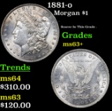 1881-o Morgan Dollar $1 Grades Select+ Unc