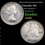 1959 Canada 10 Cents 10c KM-51 Grades Choice AU/BU Slider