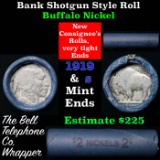 Buffalo Nickel Shotgun Roll in Old Bank Style 'Bell Telephone'  Wrapper 1919 & s Mint Ends