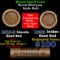 Mixed small cents 1c orig shotgun roll, 1919-s Wheat Cent, 1899 Indian Cent other end, brinks Wrappe