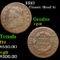 1813 Classic Head Large Cent 1c Grades vg+