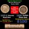 Mixed small cents 1c orig shotgun roll, 1917-s Wheat Cent, 1883 Indian Cent other end, brinks Wrappe