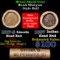 Mixed small cents 1c orig shotgun roll, 1917-s Wheat Cent, 1897 Indian Cent other end, brinks Wrappe