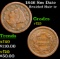 1846 Sm Date  Braided Hair Large Cent 1c Grades vf+