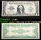 1923 $1 Large Size Blue Seal Silver Certificate, Signatures of Woods & White FR-238 Grades xf+