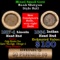 Mixed small cents 1c orig shotgun roll, 1917-d Wheat Cent, 1864 Indian Cent other end, brinks Wrappe