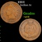 1892 Indian Cent 1c Grades vg+