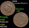 1836 Coronet Head Large Cent 1c Grades vf+